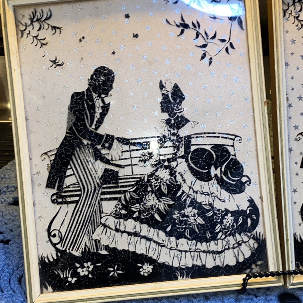 VTG Butterfly Effect Silhouette Colonial Sweethearts & Colonial Holiday Pictures - Picture 7 of 7